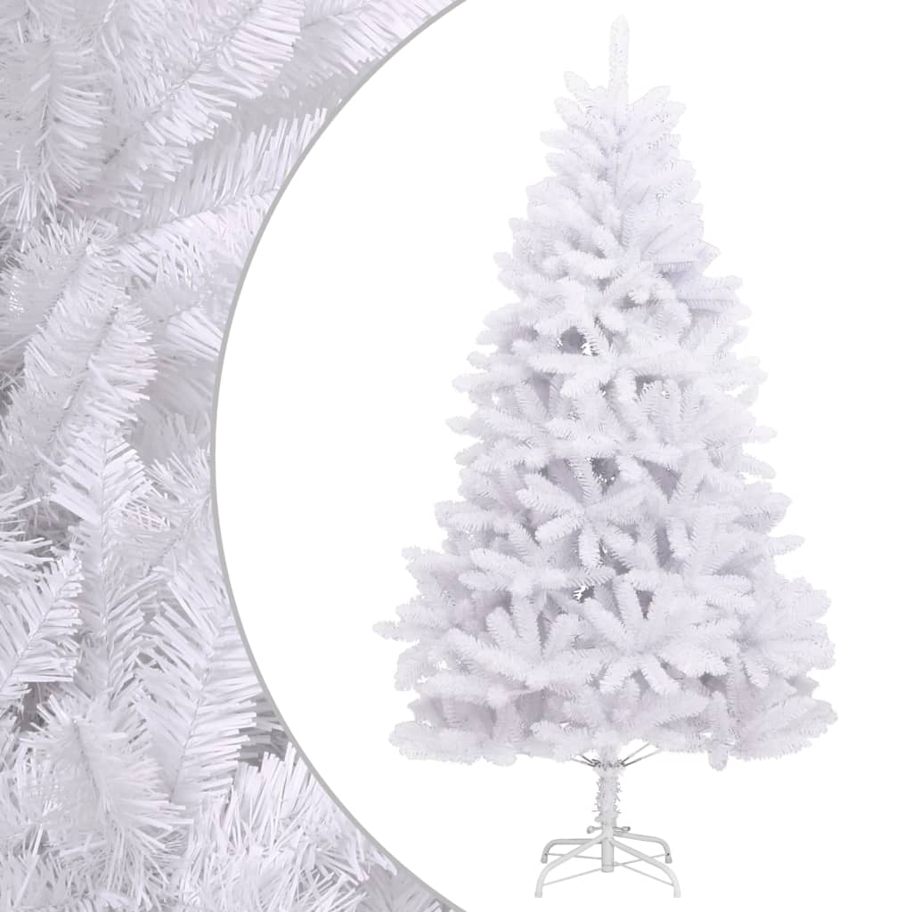 Artificial Hinged Christmas Tree with Stand White 180 cm