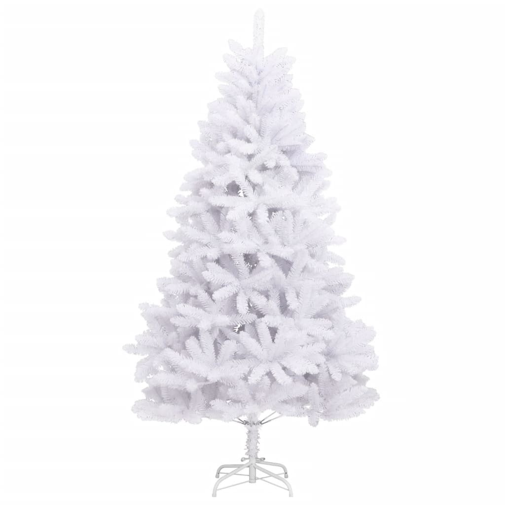 Artificial Hinged Christmas Tree with Stand White 240 cm