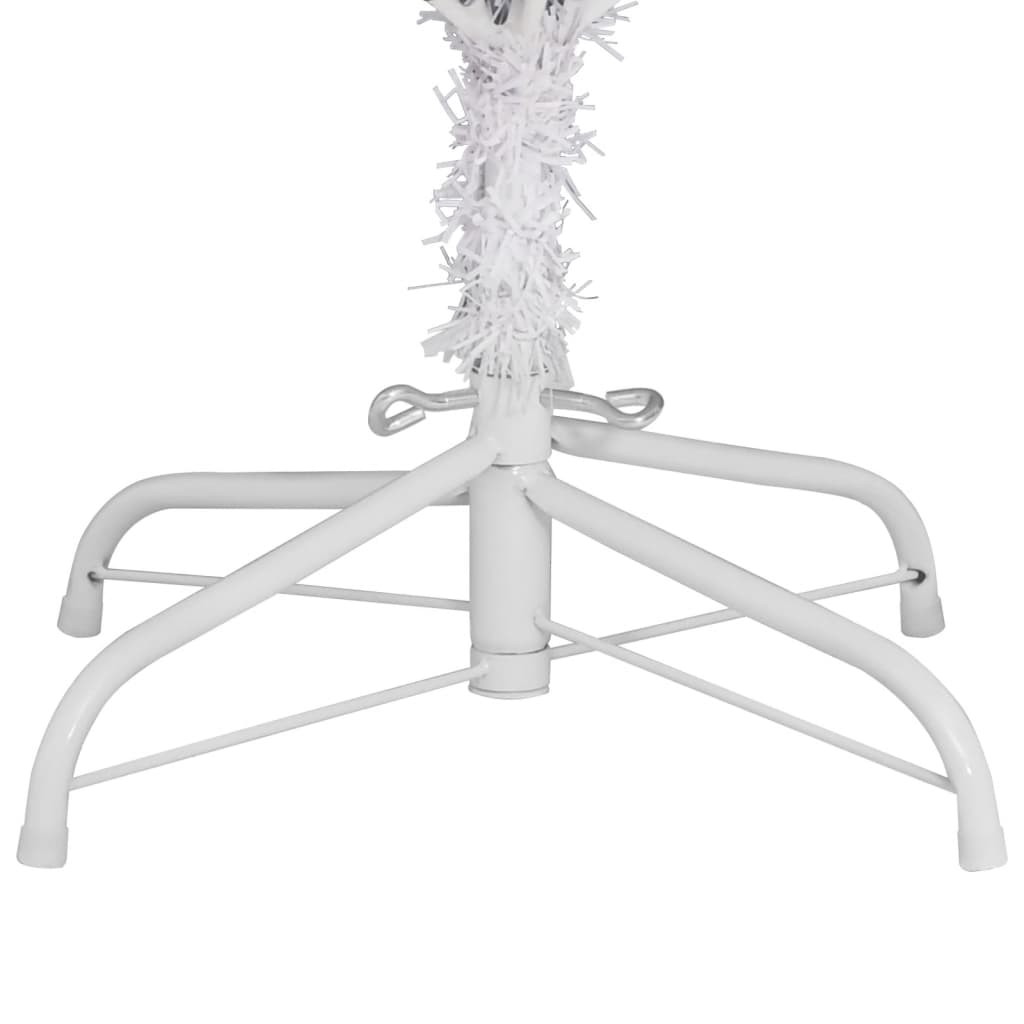 Artificial Hinged Christmas Tree with Stand White 240 cm