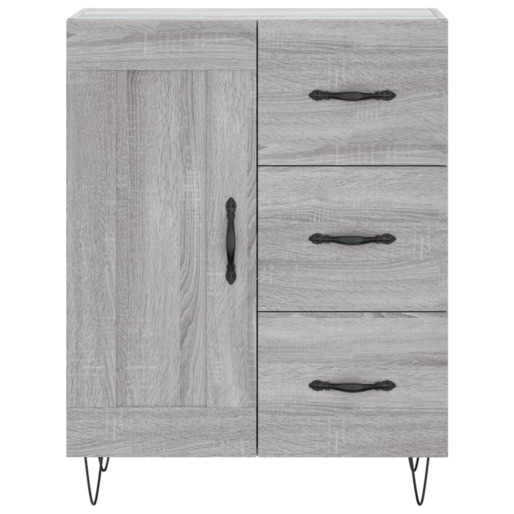 Highboard Grey Sonoma 69.5x34x180 cm Engineered Wood
