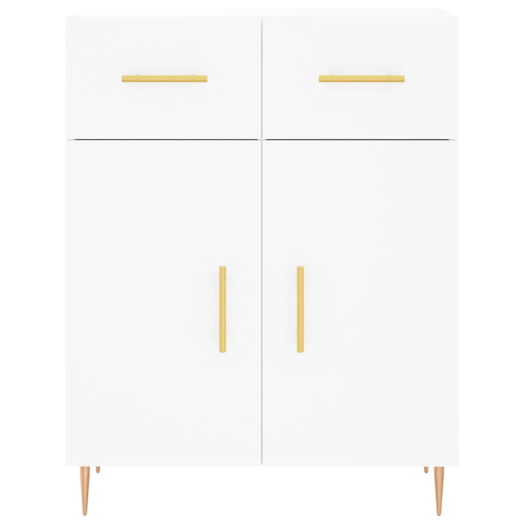 Highboard White 69.5x34x180 cm Engineered Wood