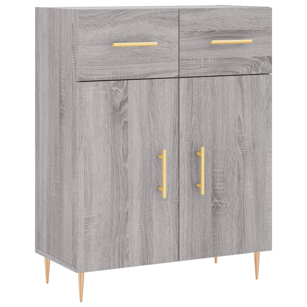 Highboard Grey Sonoma 69.5x34x180 cm Engineered Wood