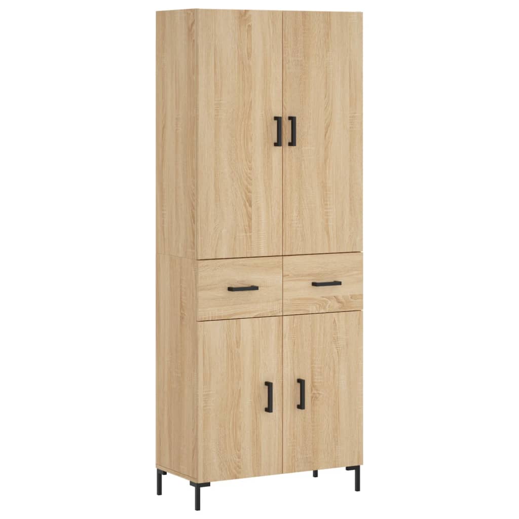 Highboard Sonoma Oak 69.5x34x180 cm Engineered Wood