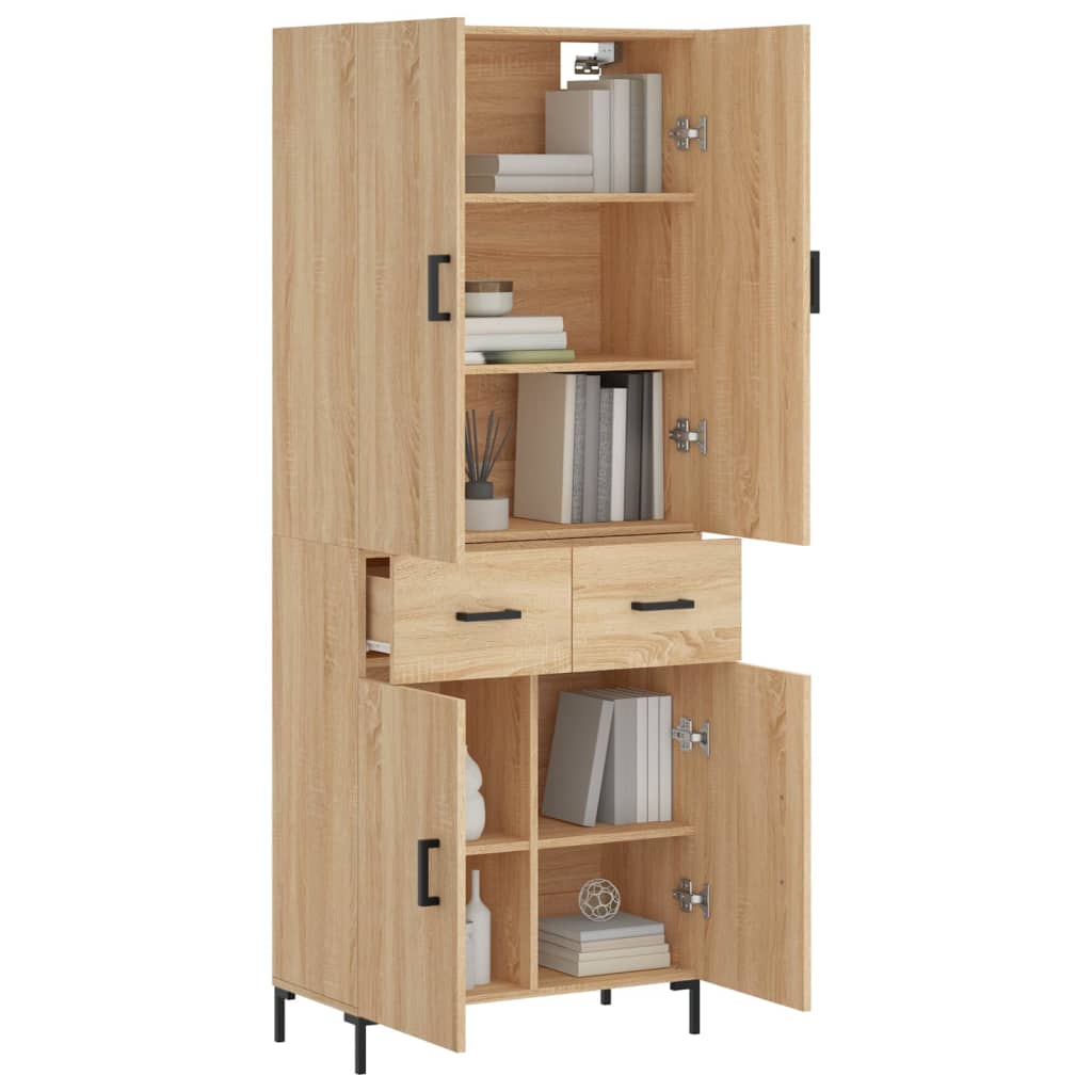 Highboard Sonoma Oak 69.5x34x180 cm Engineered Wood