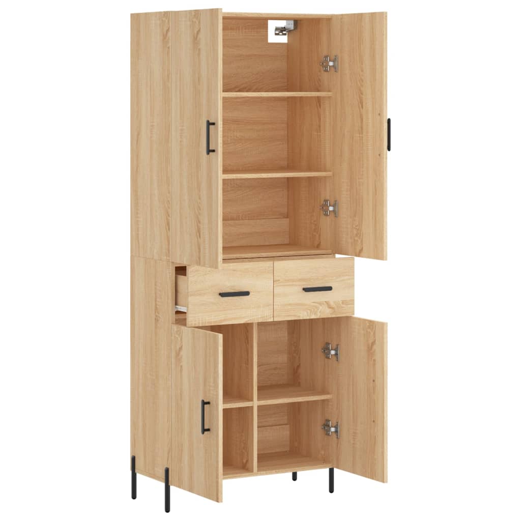 Highboard Sonoma Oak 69.5x34x180 cm Engineered Wood