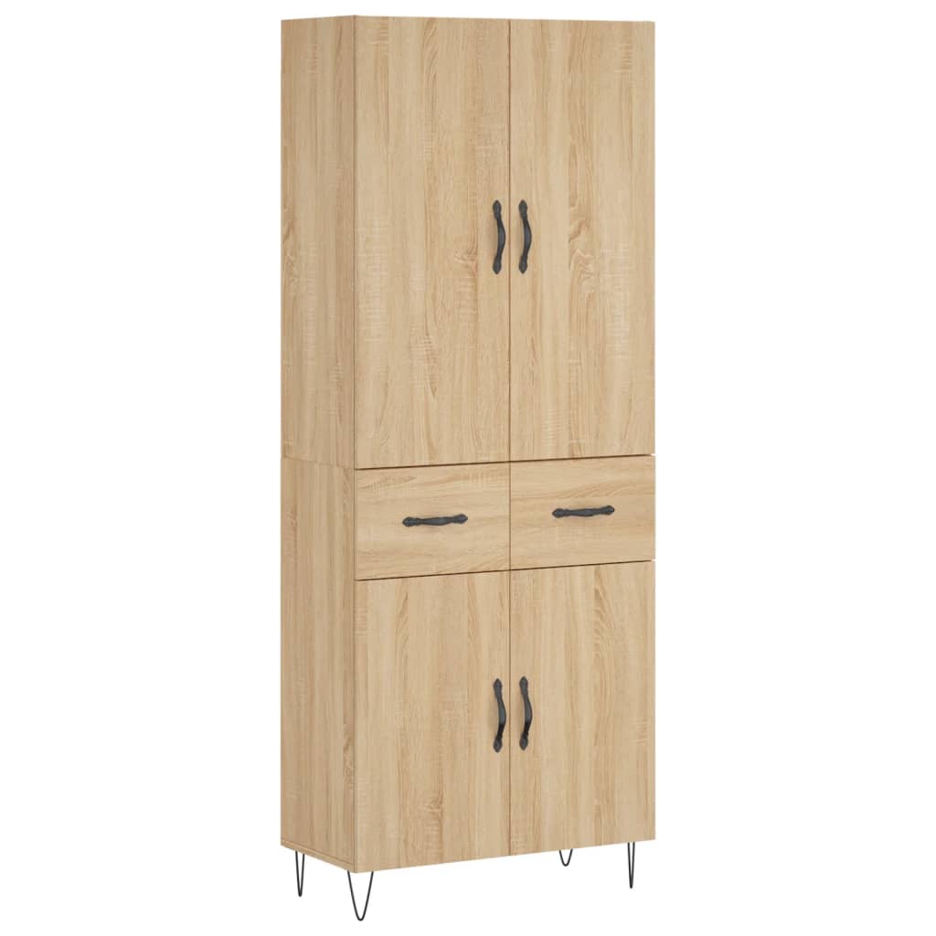 Highboard Sonoma Oak 69.5x34x180 cm Engineered Wood
