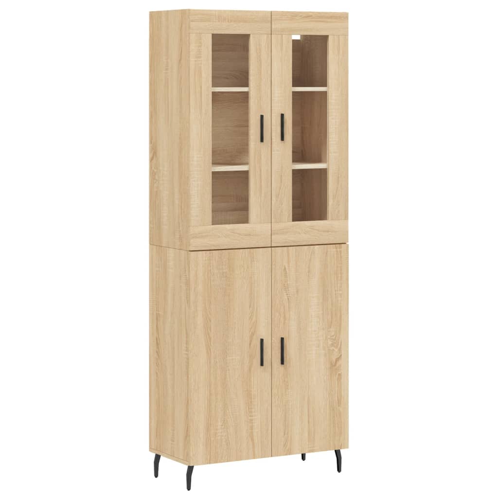 Highboard Sonoma Oak 69.5x34x180 cm Engineered Wood