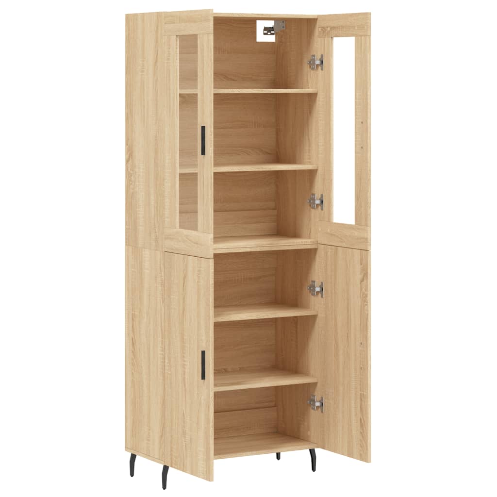 Highboard Sonoma Oak 69.5x34x180 cm Engineered Wood