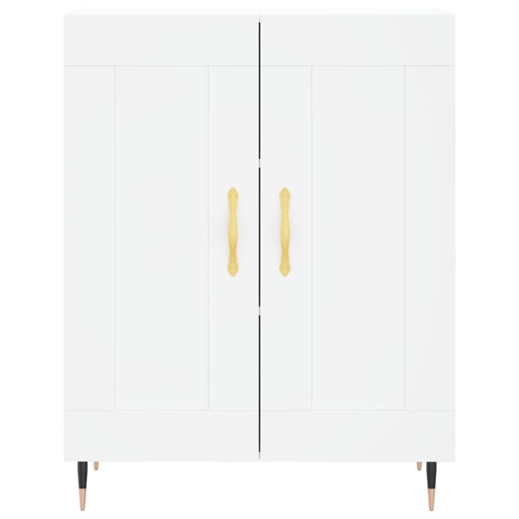 Highboard White 69.5x34x180 cm Engineered Wood