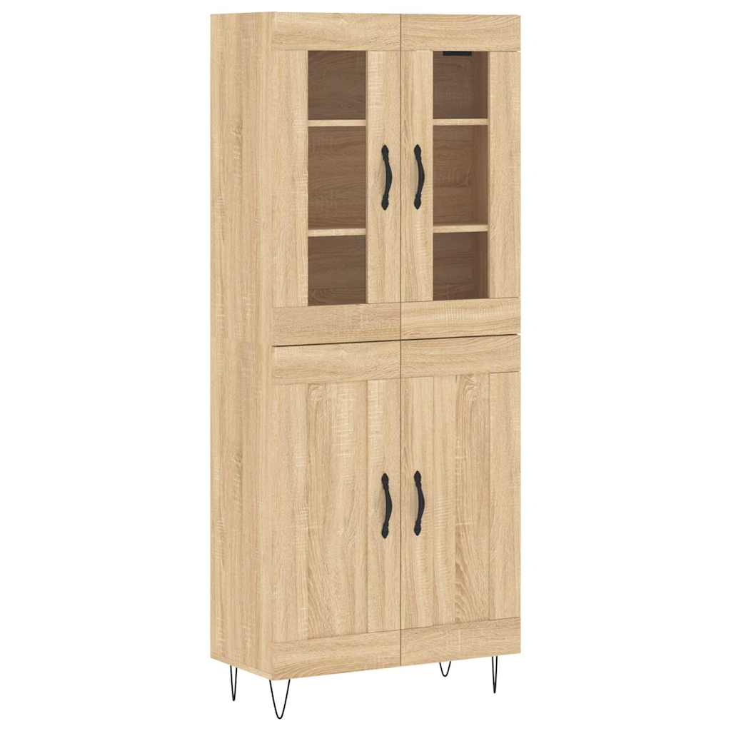 Highboard Sonoma Oak 69.5x34x180 cm Engineered Wood