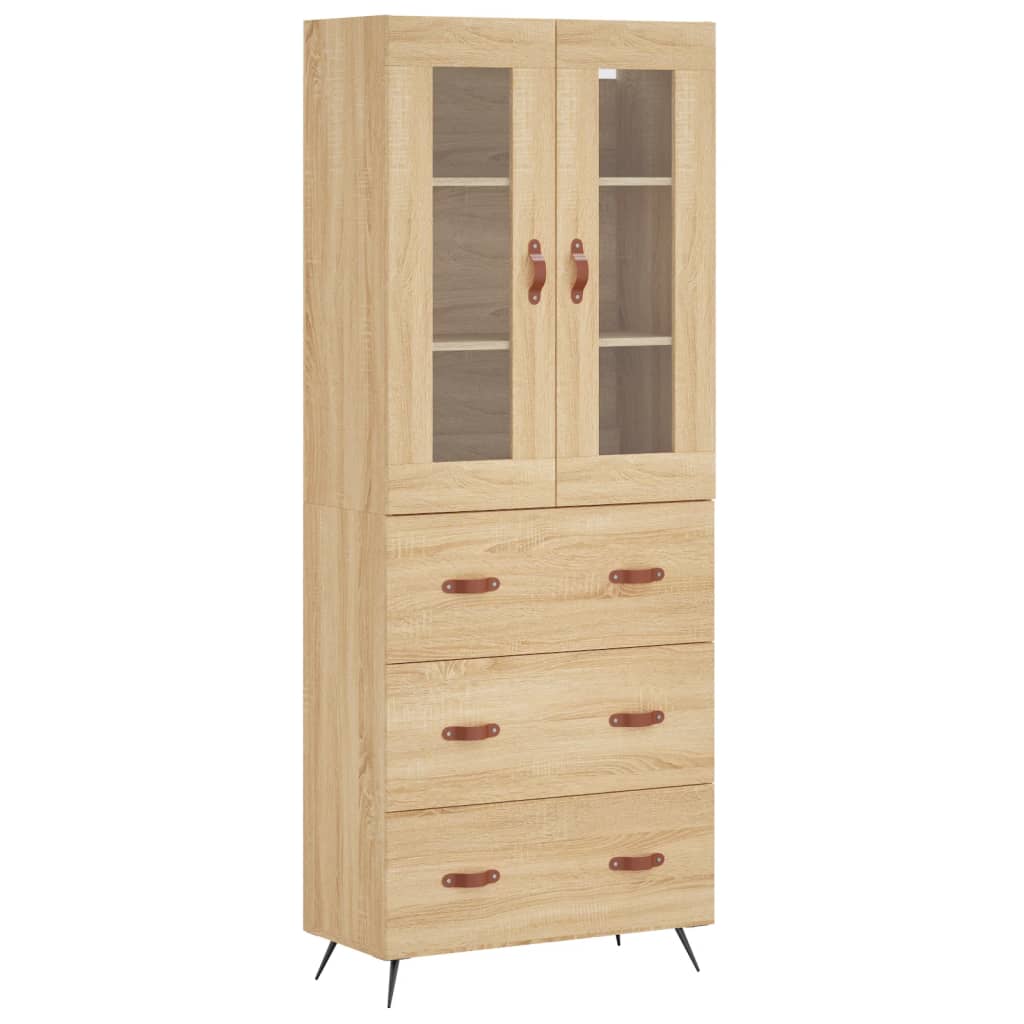 Highboard Sonoma Oak 69.5x34x180 cm Engineered Wood
