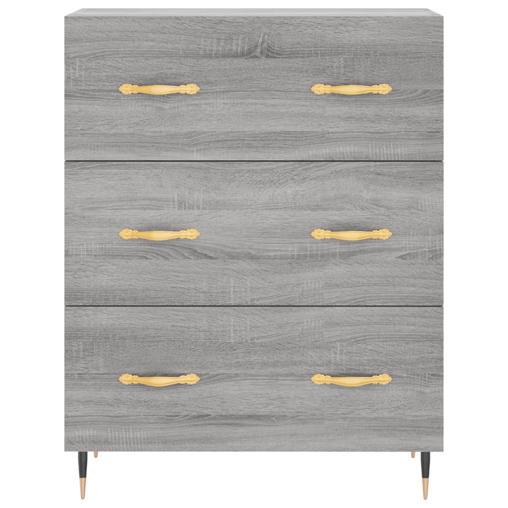 Highboard Grey Sonoma 69.5x34x180 cm Engineered Wood