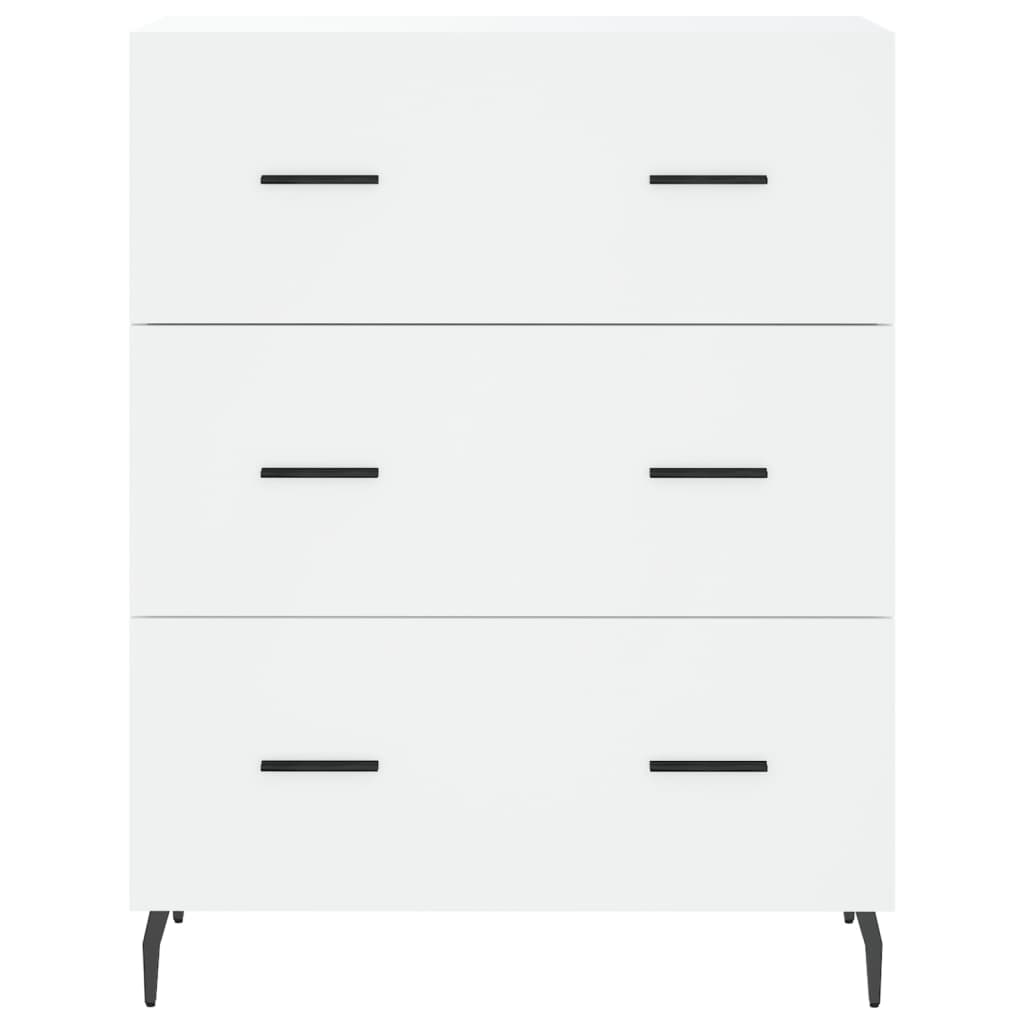 Highboard White 69.5x34x180 cm Engineered Wood