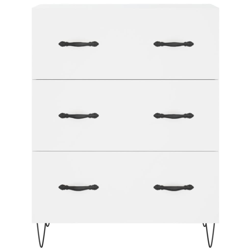 Highboard White 69.5x34x180 cm Engineered Wood