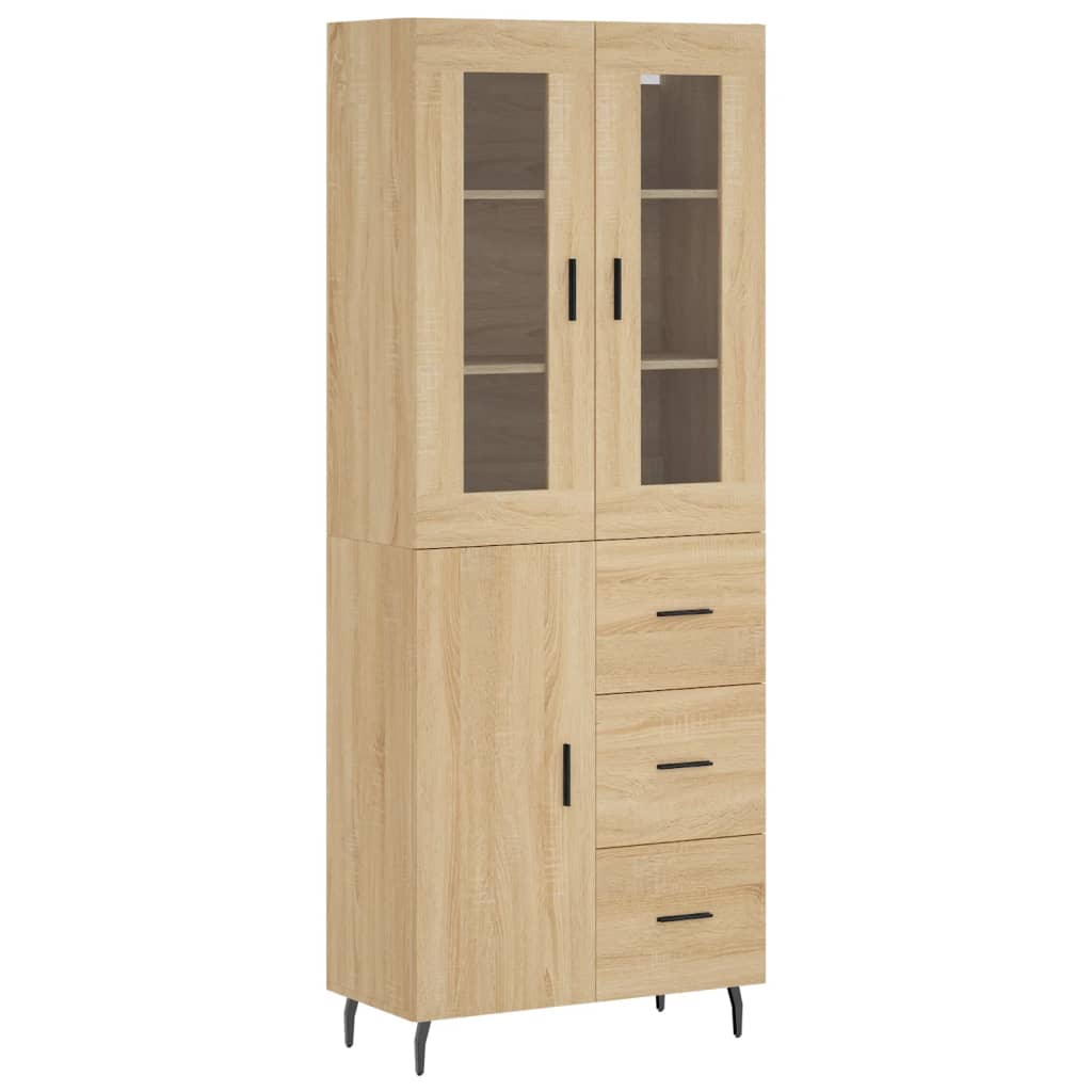 Highboard Sonoma Oak 69.5x34x180 cm Engineered Wood