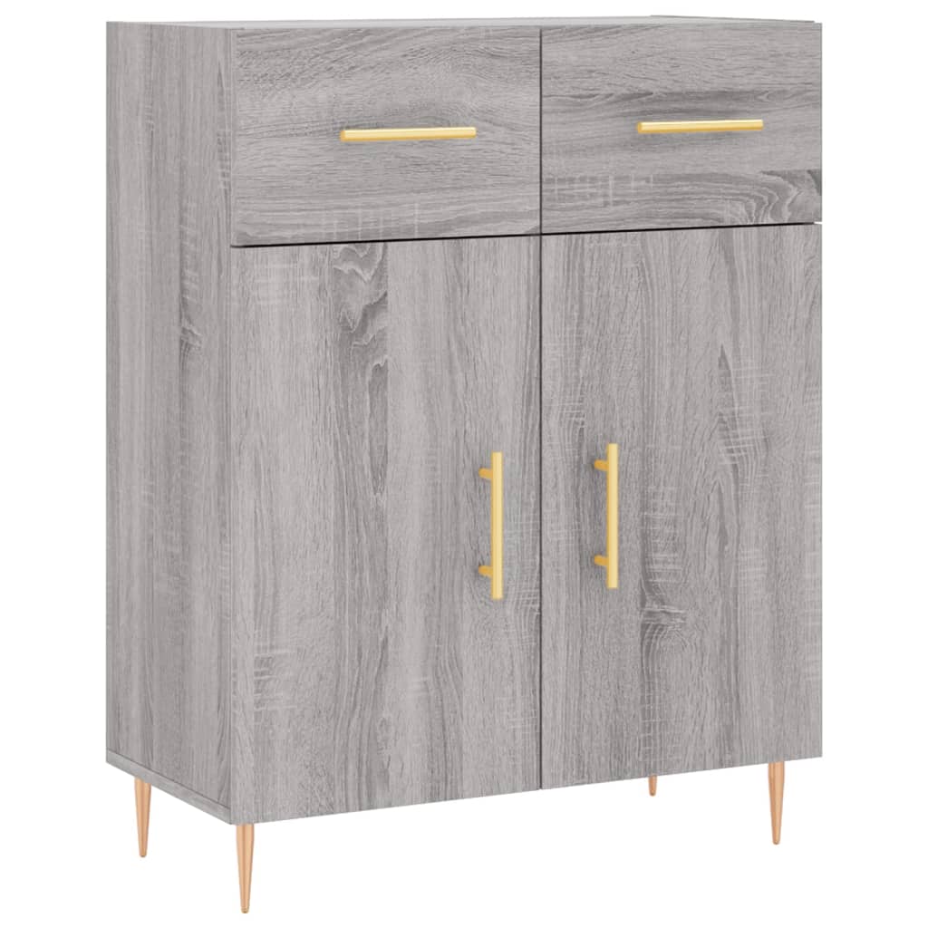 Highboard Grey Sonoma 69.5x34x180 cm Engineered Wood