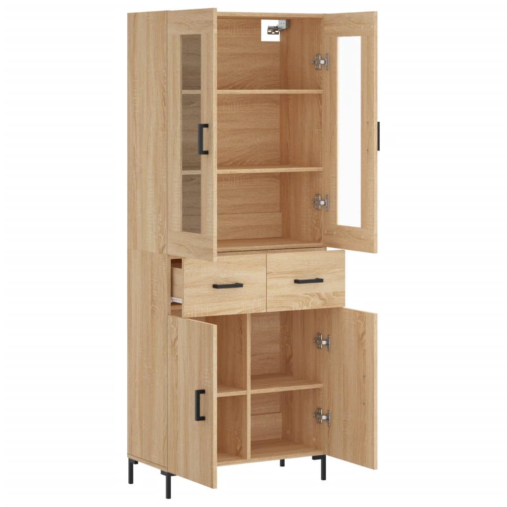 Highboard Sonoma Oak 69.5x34x180 cm Engineered Wood