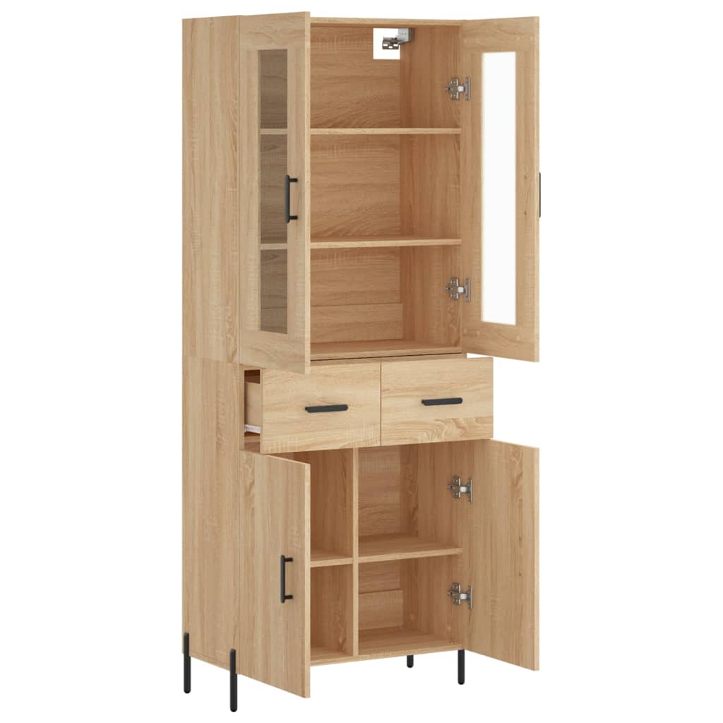 Highboard Sonoma Oak 69.5x34x180 cm Engineered Wood