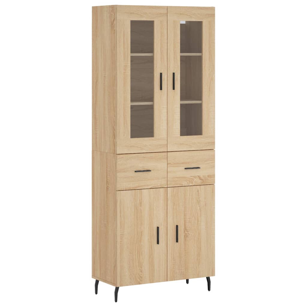 Highboard Sonoma Oak 69.5x34x180 cm Engineered Wood