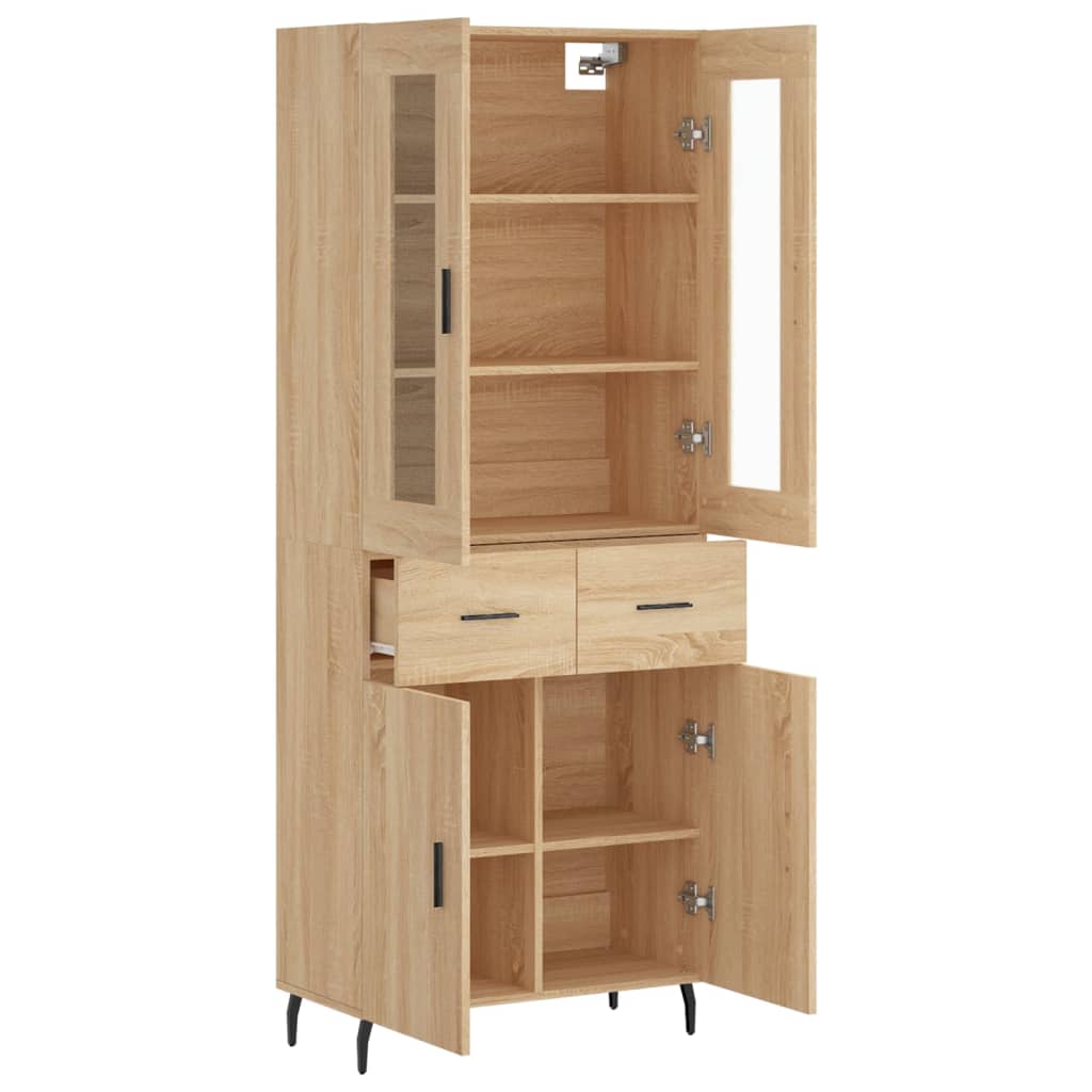 Highboard Sonoma Oak 69.5x34x180 cm Engineered Wood