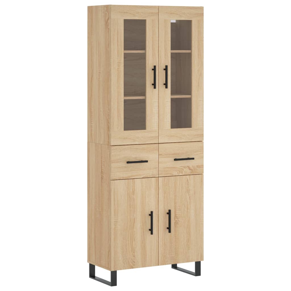 Highboard Sonoma Oak 69.5x34x180 cm Engineered Wood