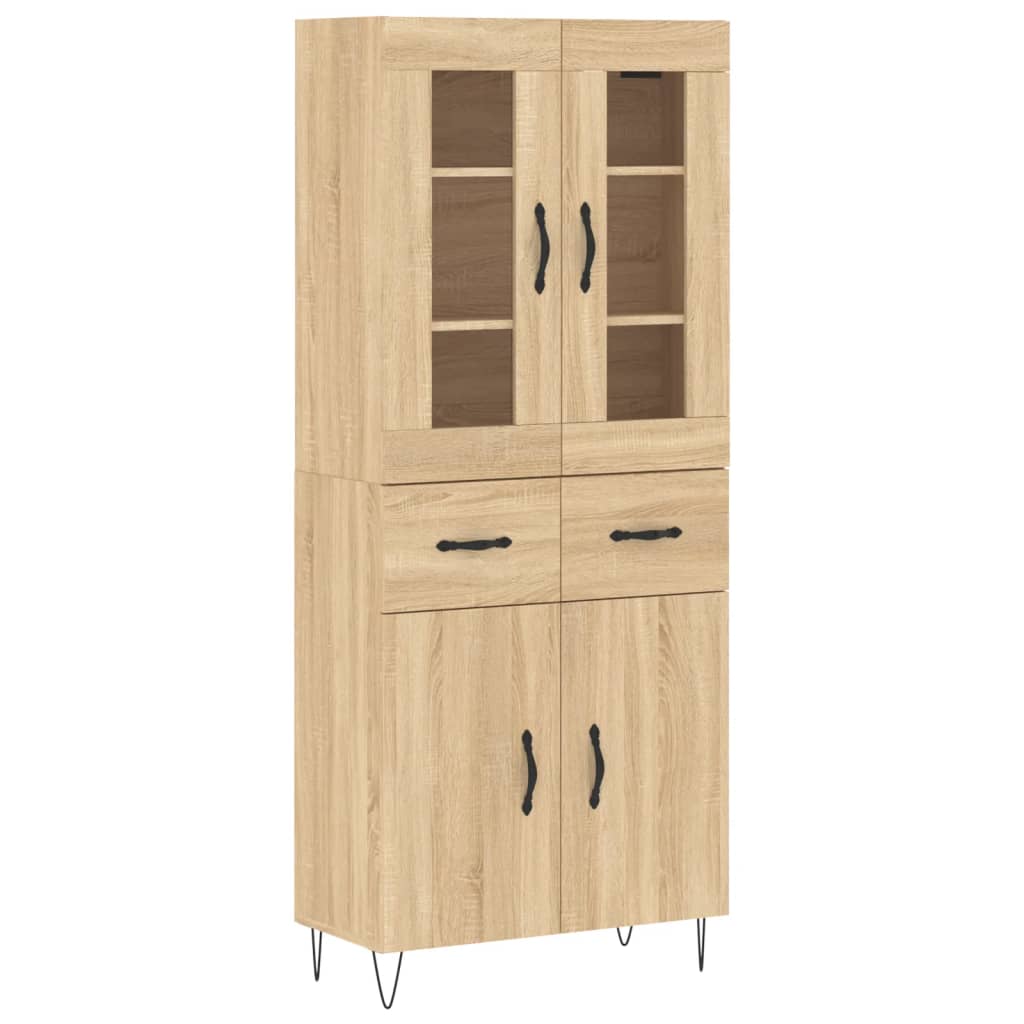 Highboard Sonoma Oak 69.5x34x180 cm Engineered Wood