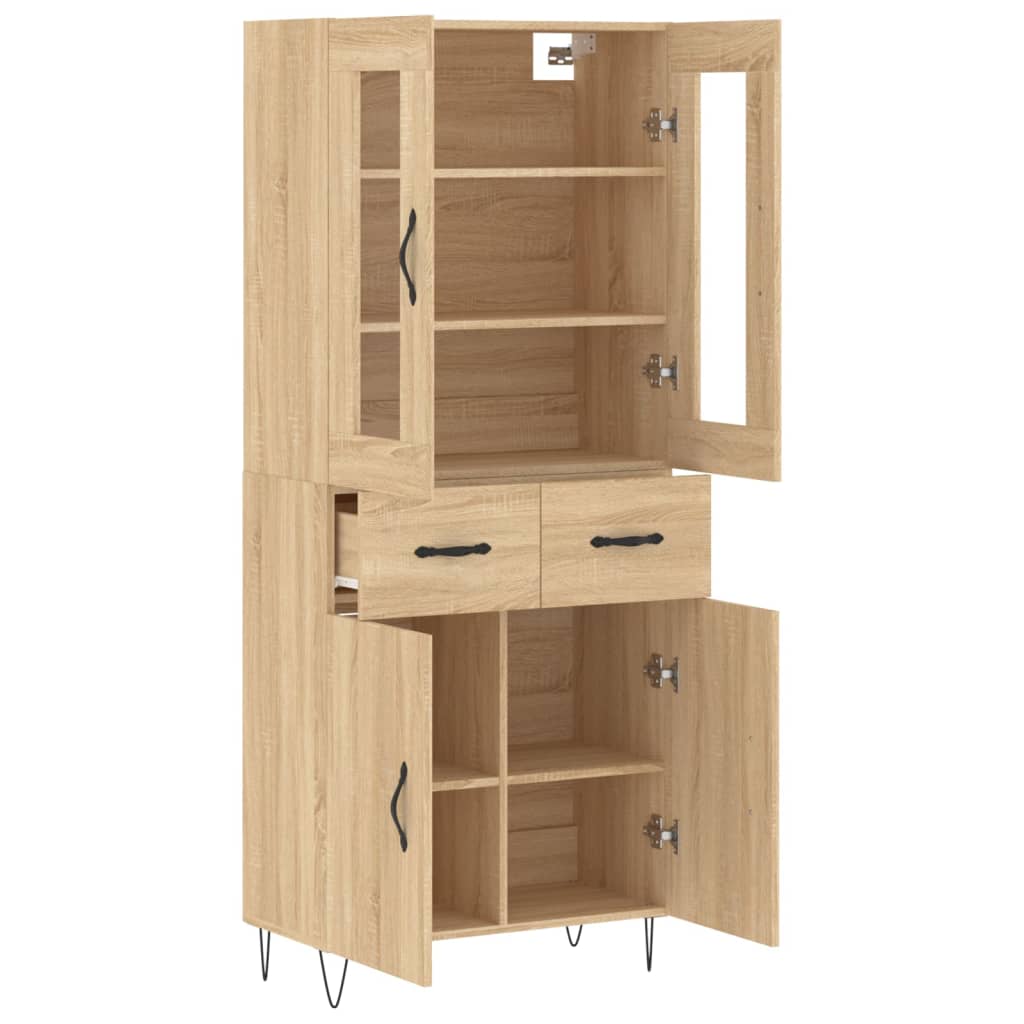 Highboard Sonoma Oak 69.5x34x180 cm Engineered Wood