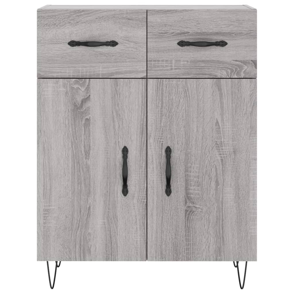 Highboard Grey Sonoma 69.5x34x180 cm Engineered Wood