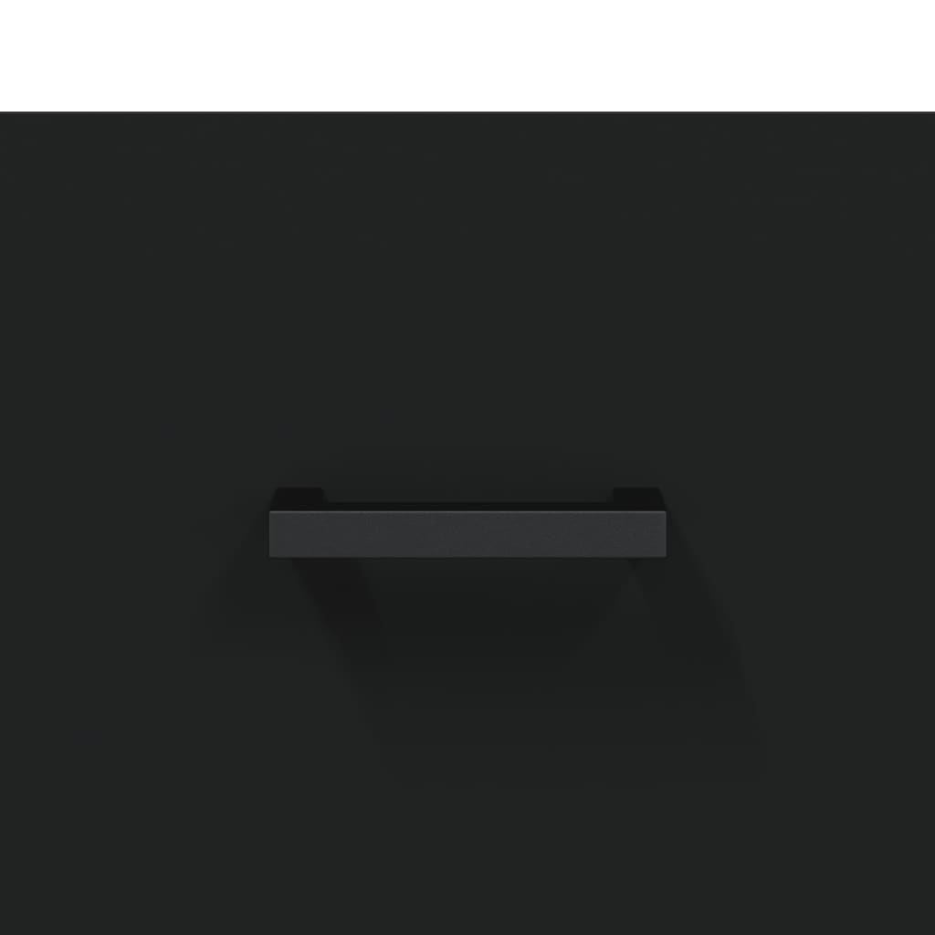 Highboard Black 69.5x34x180 cm Engineered Wood