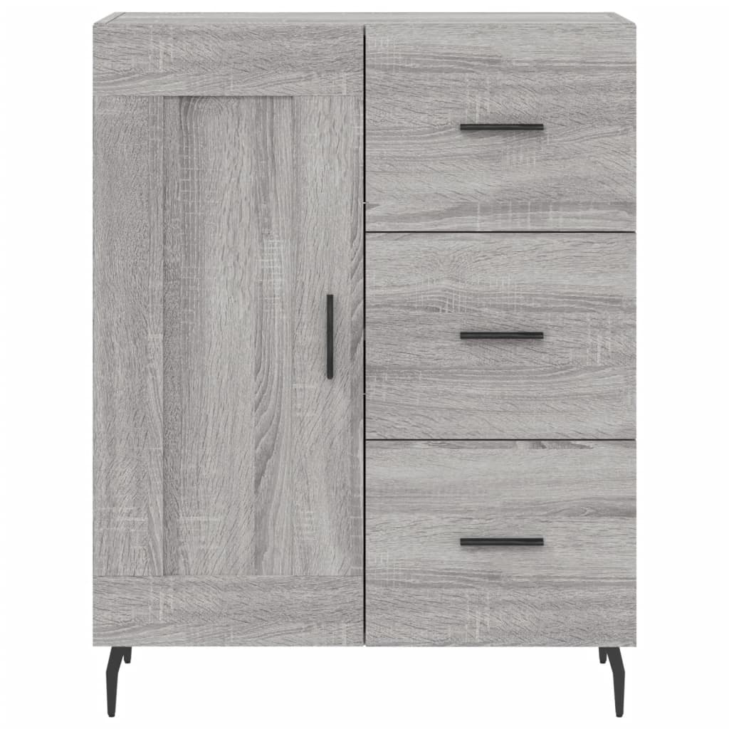 Highboard Grey Sonoma 69.5x34x180 cm Engineered Wood