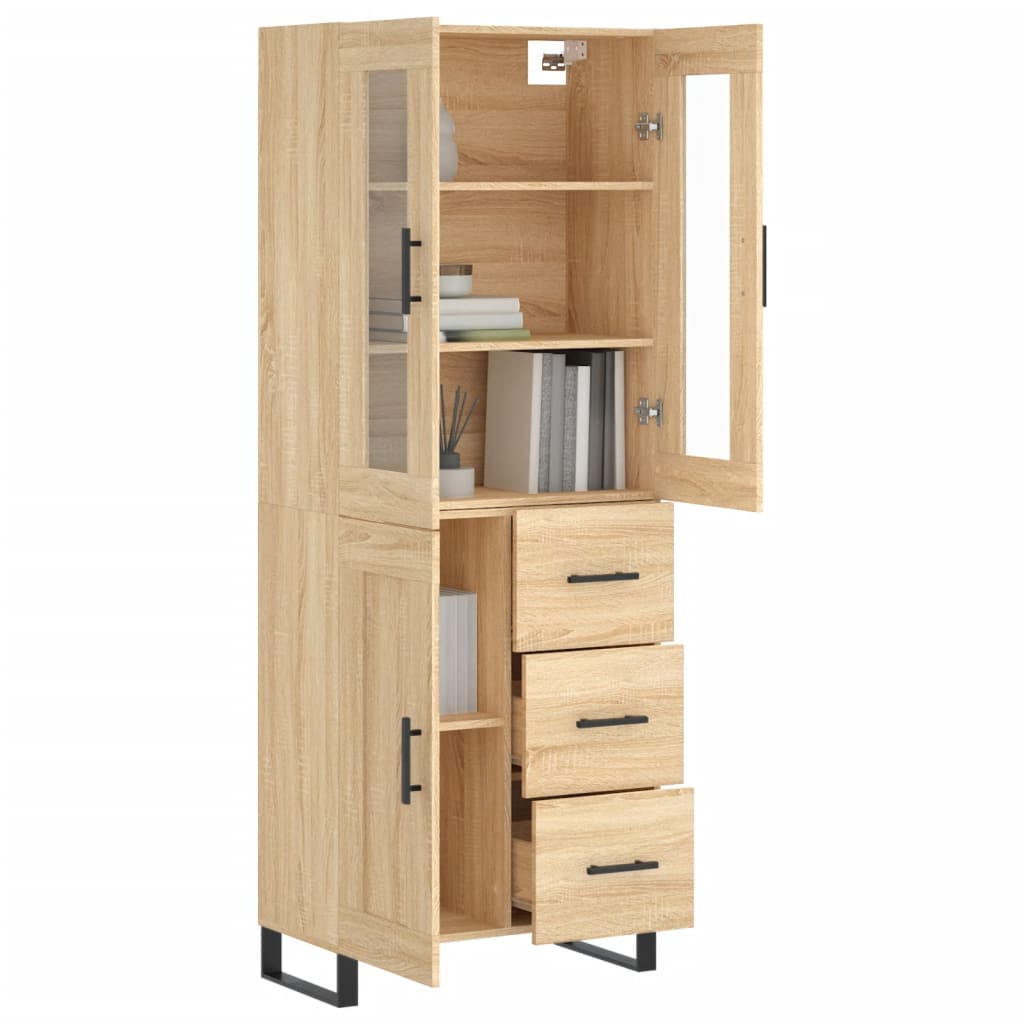 Highboard Sonoma Oak 69.5x34x180 cm Engineered Wood