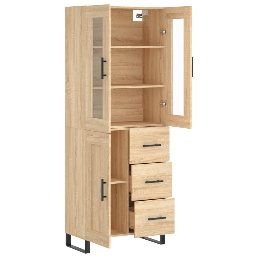 Highboard Sonoma Oak 69.5x34x180 cm Engineered Wood