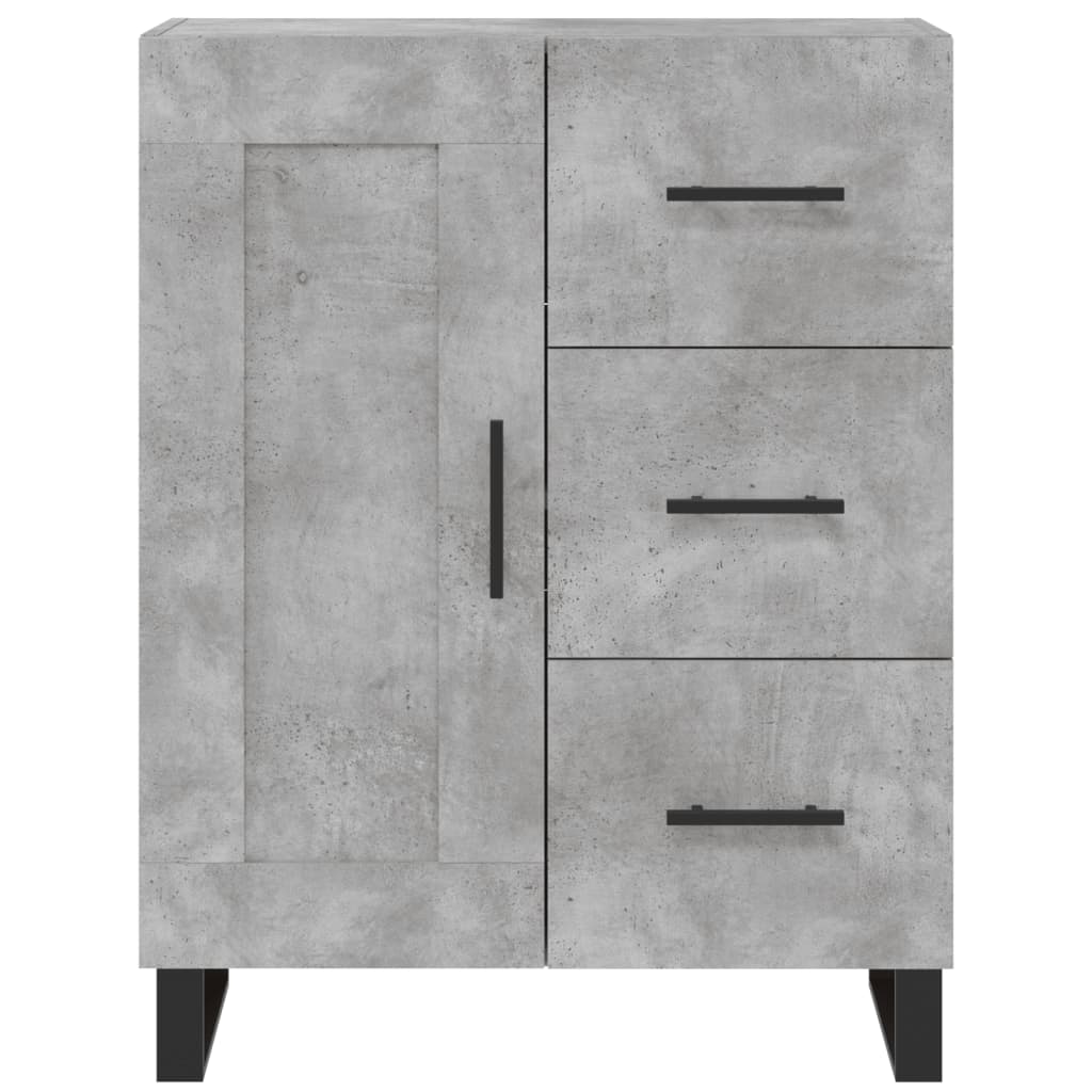 Highboard Concrete Grey 69.5x34x180 cm Engineered Wood