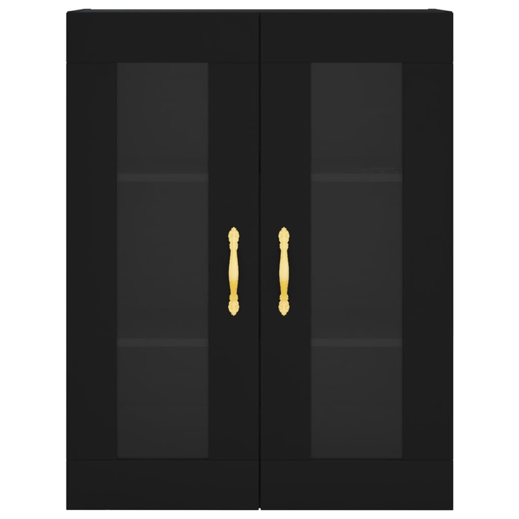 Highboard Black 69.5x34x180 cm Engineered Wood