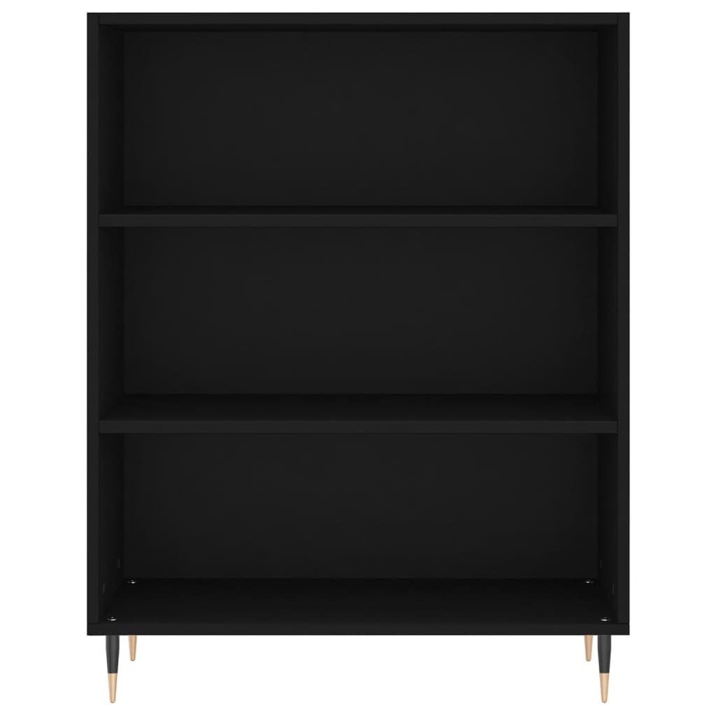 Highboard Black 69.5x34x180 cm Engineered Wood