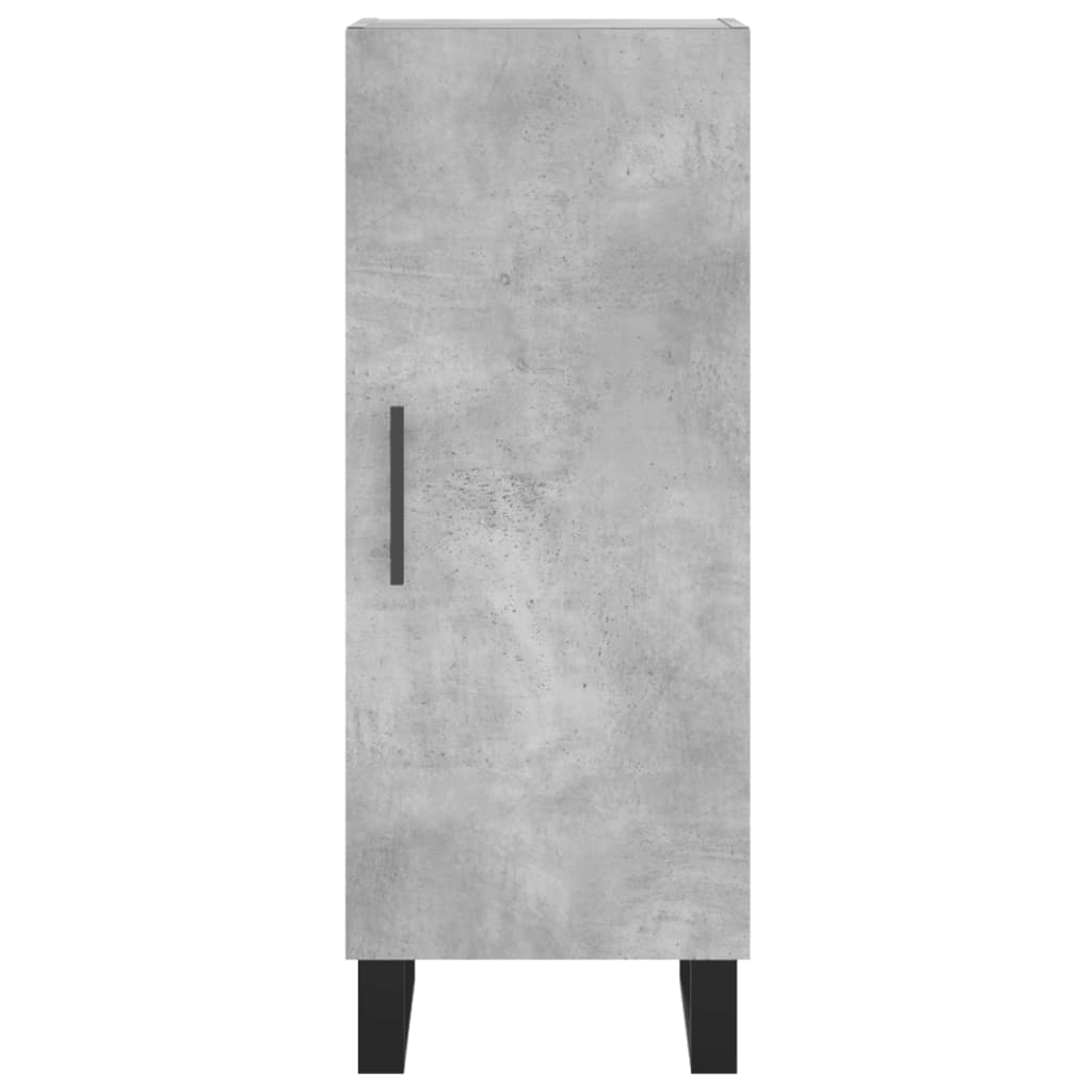 Highboard Concrete Grey 34.5x34x180 cm Engineered Wood