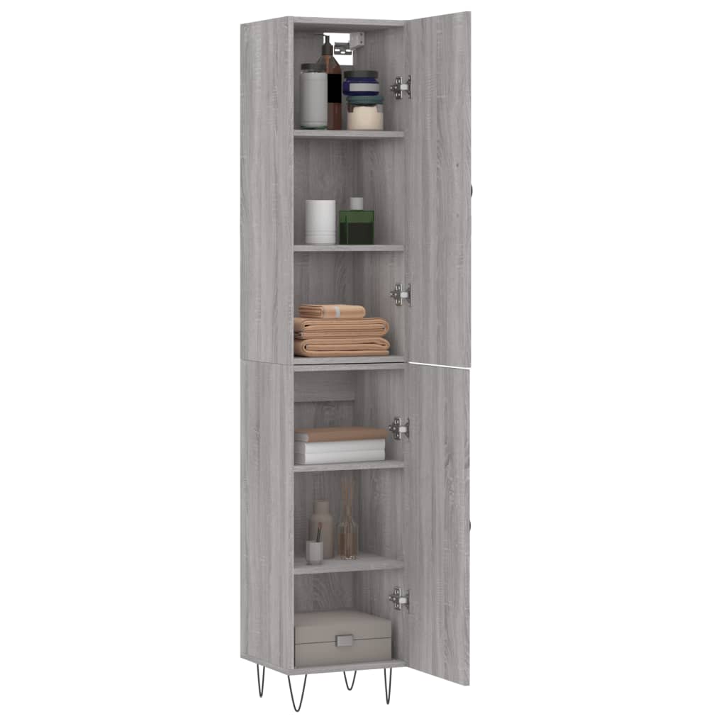 Highboard Grey Sonoma 34.5x34x180 cm Engineered Wood