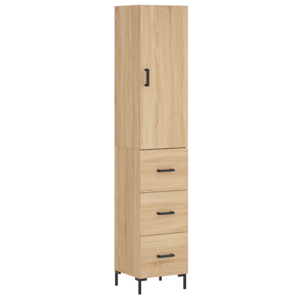 Highboard Sonoma Oak 34.5x34x180 cm Engineered Wood