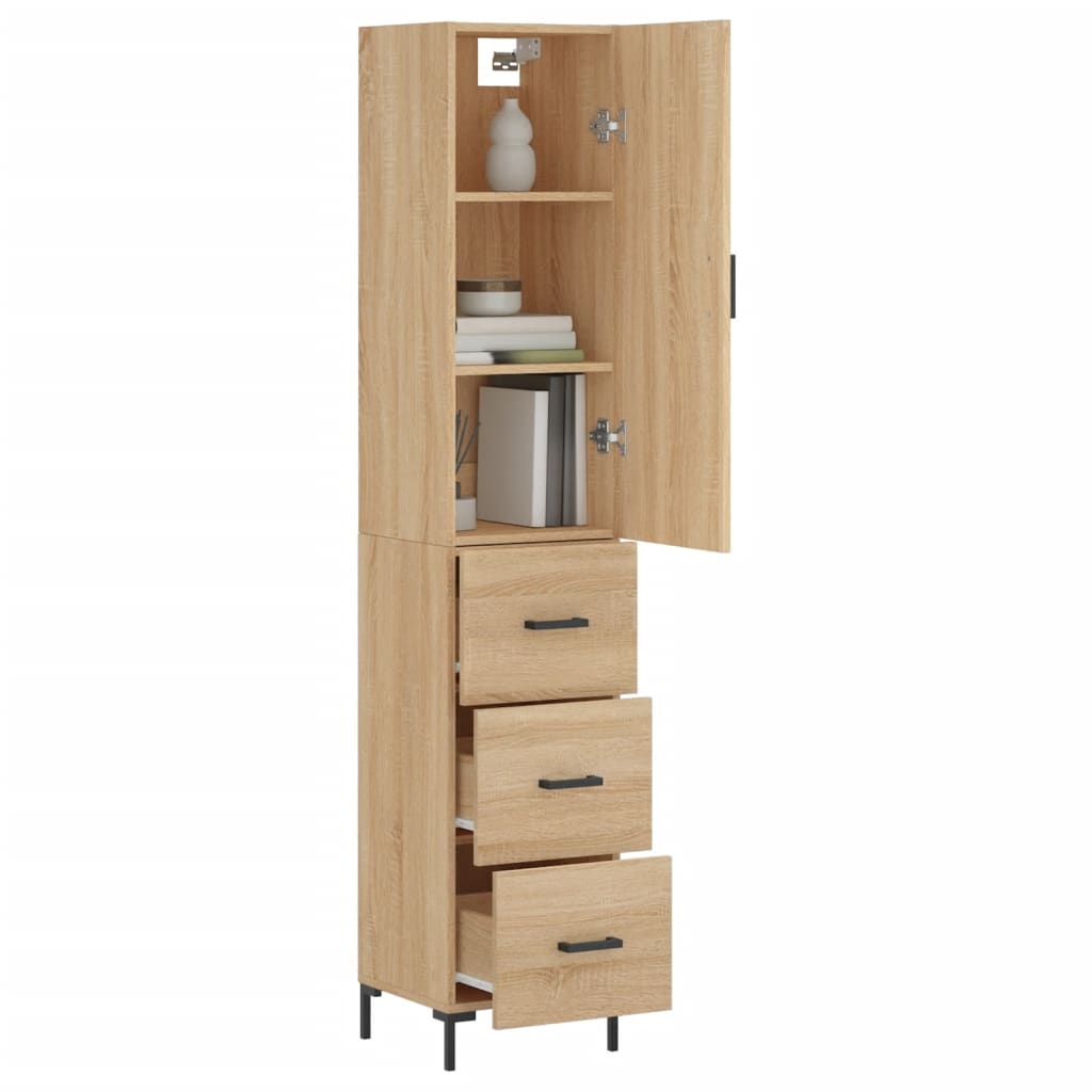 Highboard Sonoma Oak 34.5x34x180 cm Engineered Wood