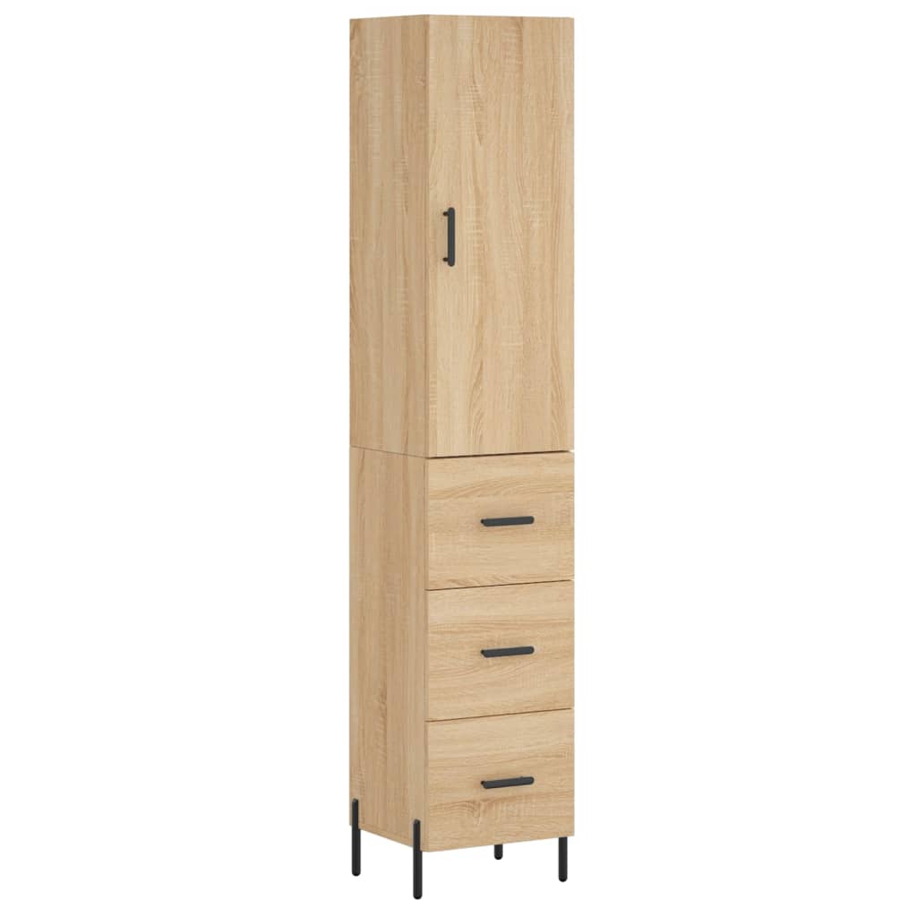 Highboard Sonoma Oak 34.5x34x180 cm Engineered Wood