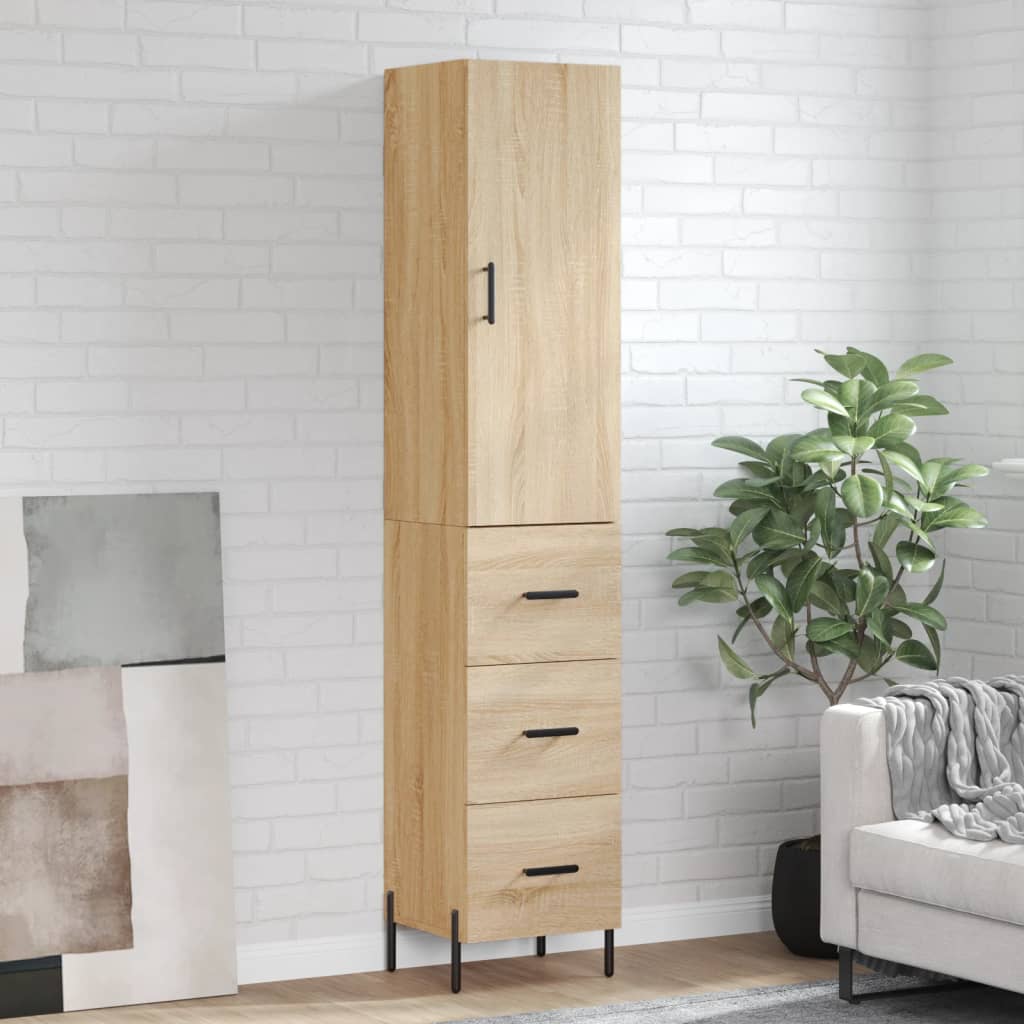 Highboard Sonoma Oak 34.5x34x180 cm Engineered Wood