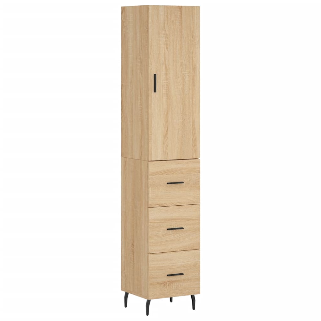 Highboard Sonoma Oak 34.5x34x180 cm Engineered Wood