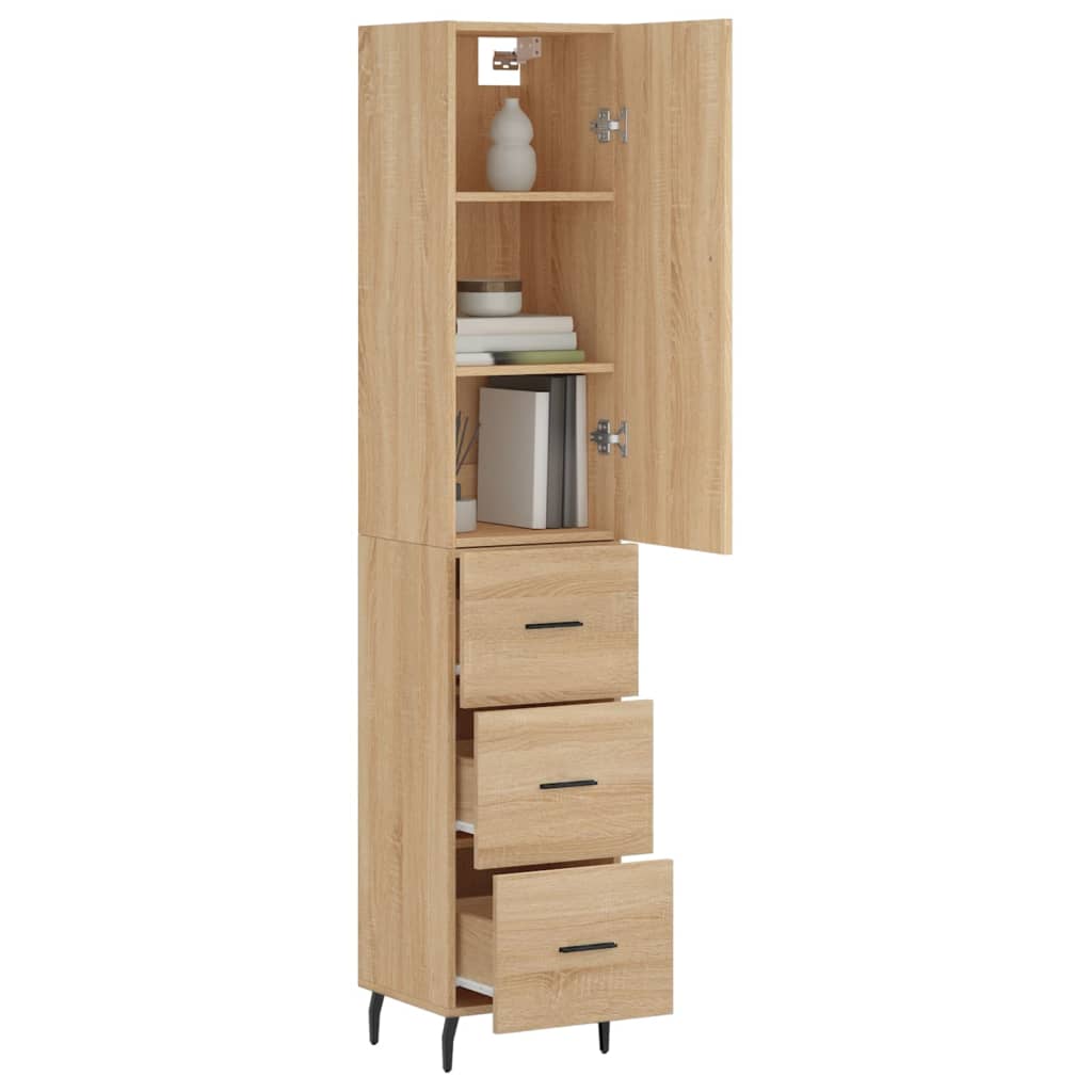 Highboard Sonoma Oak 34.5x34x180 cm Engineered Wood