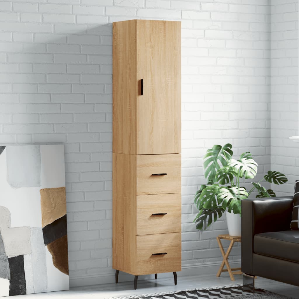 Highboard Sonoma Oak 34.5x34x180 cm Engineered Wood
