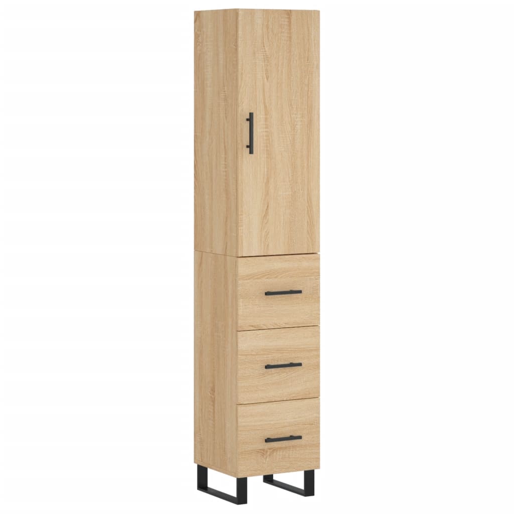 Highboard Sonoma Oak 34.5x34x180 cm Engineered Wood