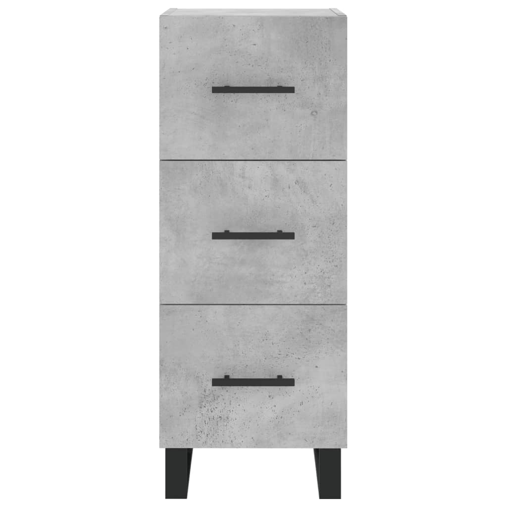 Highboard Concrete Grey 34.5x34x180 cm Engineered Wood