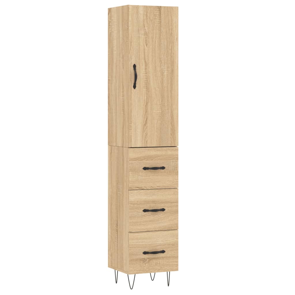 Highboard Sonoma Oak 34.5x34x180 cm Engineered Wood