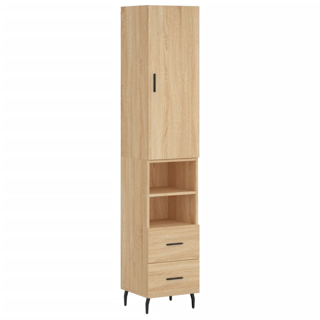 Highboard Sonoma Oak 34.5x34x180 cm Engineered Wood