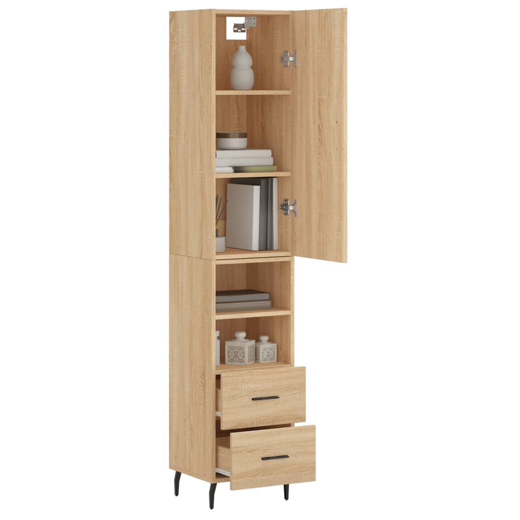 Highboard Sonoma Oak 34.5x34x180 cm Engineered Wood