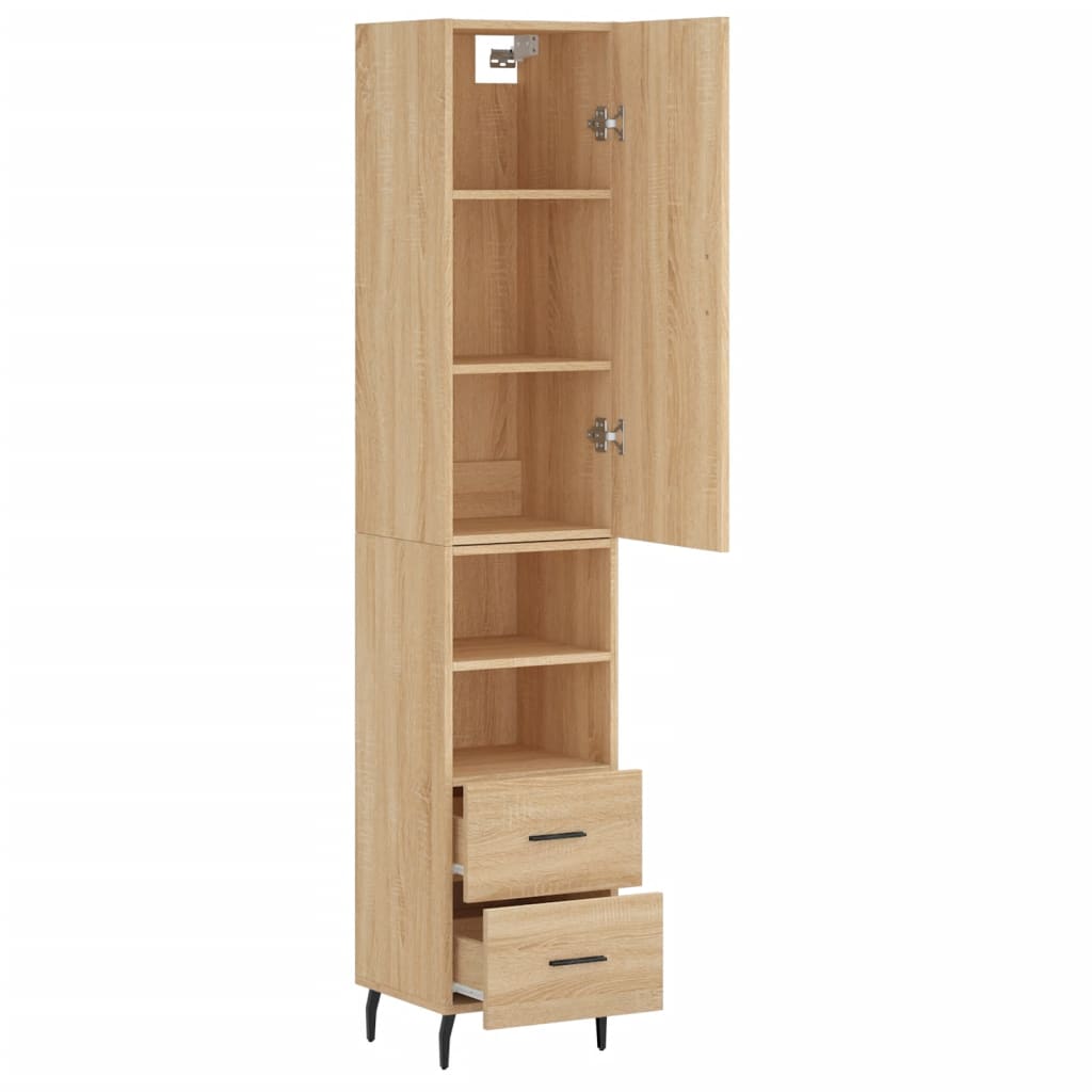 Highboard Sonoma Oak 34.5x34x180 cm Engineered Wood